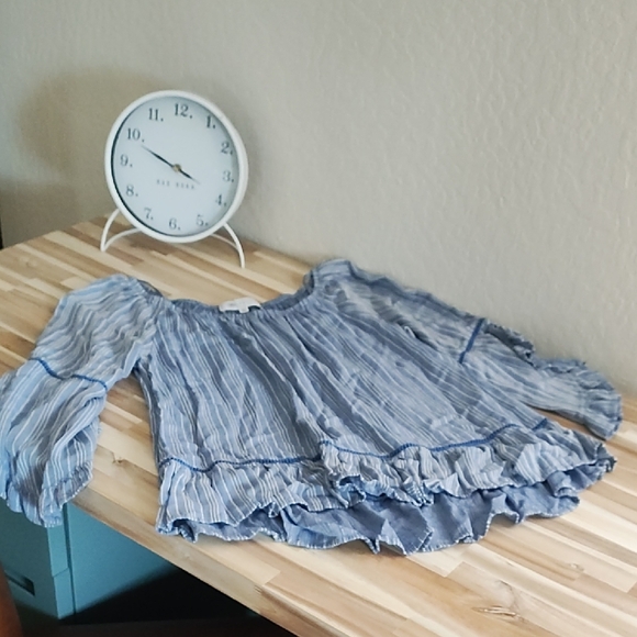 Fever Tops - Blue Striped Blouse